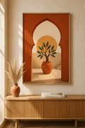 Moroccan Arch & Olive Tree Printable Wall Art | Terracotta Boho Poster | Instant Digital Download | 5 Sizes | 300 DPI