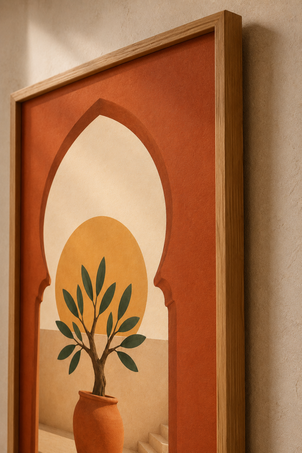 Moroccan Arch & Olive Tree Printable Wall Art | Terracotta Boho Poster | Instant Digital Download | 5 Sizes | 300 DPI